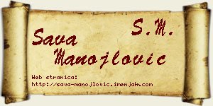Sava Manojlović vizit kartica